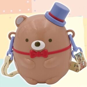 Japan Exclusive San-X Sumikkogurashi Bear Factory Manager Popcorn Bucket w/Strap